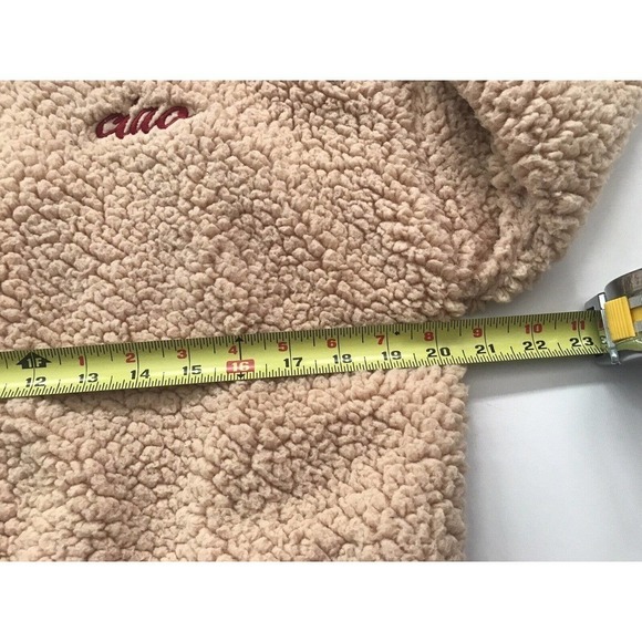 Forever21 Sweater Fleece Beige SzS Super Cute Stripes Pre-Owned - Picture 7 of 8